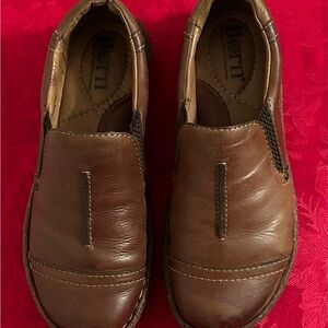 Born Men's Brown Leather Slip-On Shoes